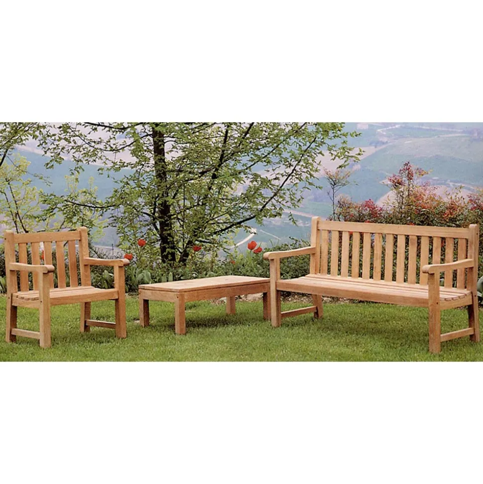 Poltrona da Giardino in Legno di Teak Naturale – Yggdrasil