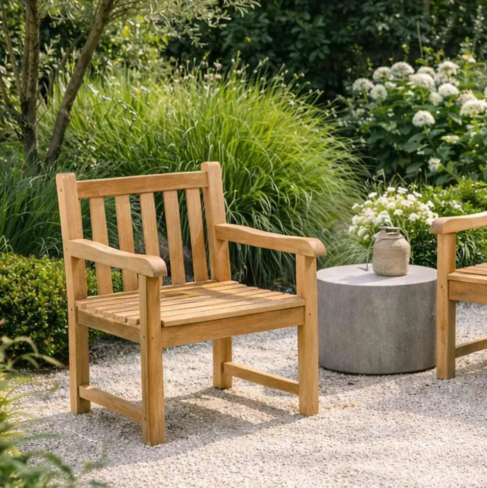 Poltrona da Giardino in Legno di Teak Naturale – Yggdrasil