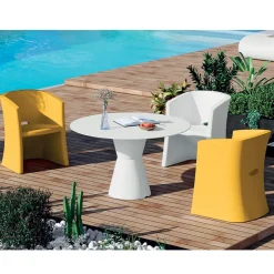 Poltrona da Giardino in Polietilene con Braccioli Made in Italy - Perez