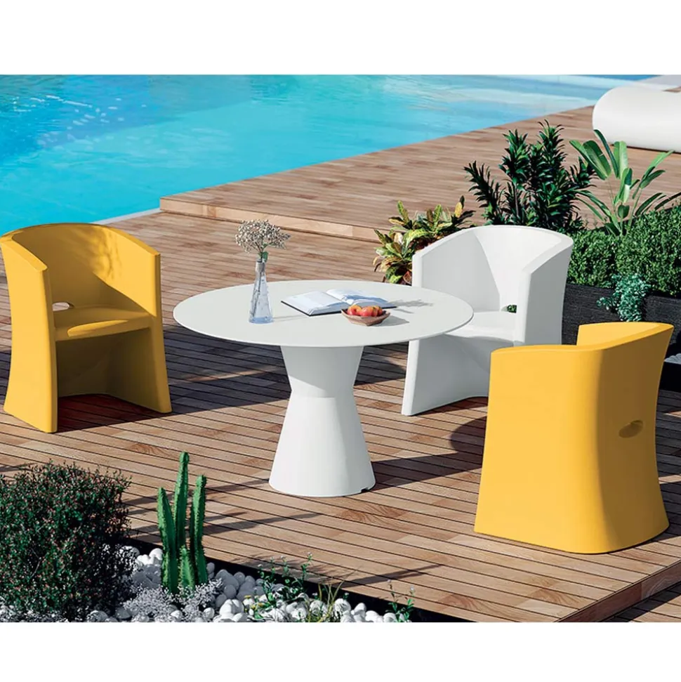 Poltrona da Giardino in Polietilene con Braccioli Made in Italy - Perez
