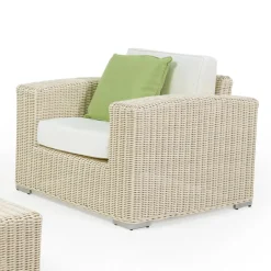 Poltrona da Giardino in Polyrattan Intrecciato a Mano - Yoko
