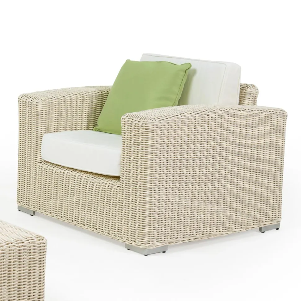 Poltrona da Giardino in Polyrattan Intrecciato a Mano - Yoko