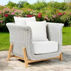 Poltrona da Giardino in Teak ed Intreccio in Corda - Arjuna