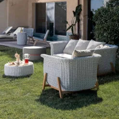 Poltrona da Giardino in Teak ed Intreccio in Corda - Arjuna