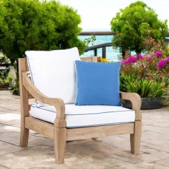 Poltrona da Giardino in Teak Naturale Spazzolato - Artes