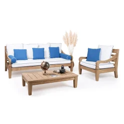 Poltrona da Giardino in Teak Naturale Spazzolato - Artes
