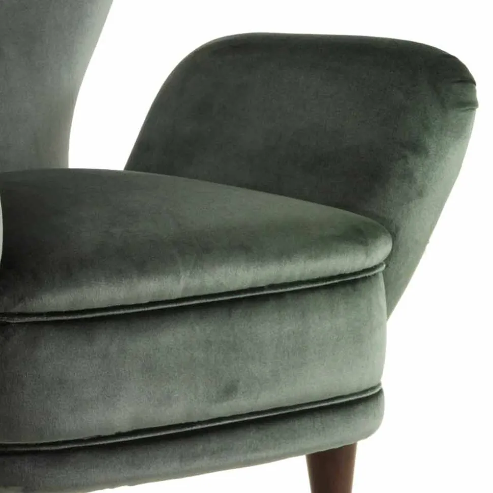 Poltrona da salotto imbottita design classico, L78xP75cm, Benny