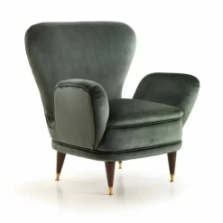 Poltrona da salotto imbottita design classico, L78xP75cm, Benny