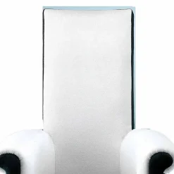Poltrona da Salotto Rivestita in Velluto Bianco e Nero Made in Italy - Gedda