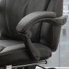 Poltrona da Ufficio Girevole e Reclinabile in Ecopelle Nera – Nazzareno