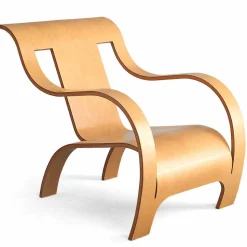 Poltrona Design in Multistrato Nero o Finitura Betulla Made in Italy - Galatea