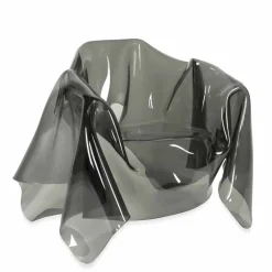 Poltrona design moderno in plexiglass fumé Paris,made in Italy