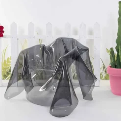 Poltrona design moderno in plexiglass fumé Paris,made in Italy