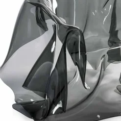 Poltrona design moderno in plexiglass fumé Paris,made in Italy