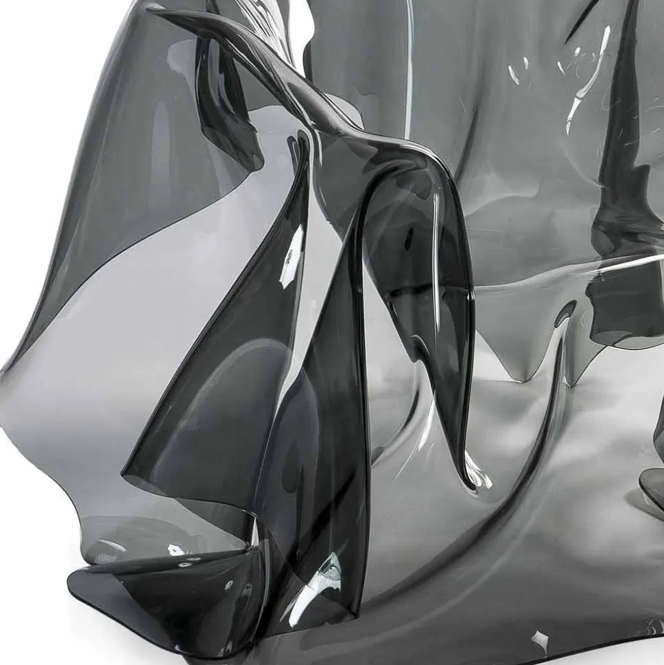 Poltrona design moderno in plexiglass fumé Paris,made in Italy