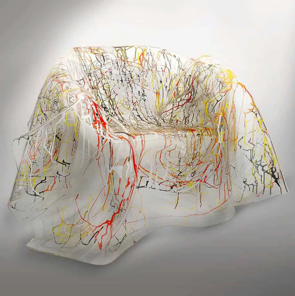 Poltrona design moderno in plexiglass multicolor Paris,made in Italy