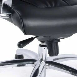 Poltrona Direzionale da Ufficio Girevole Sedile in Pelle e Base Metallo – Virone