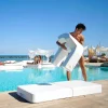 Poltrona galleggiante Trona Luxury bianca di design, made in Italy