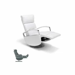 Poltrona girevole a 2 motori design moderno made in Italy Cassia
