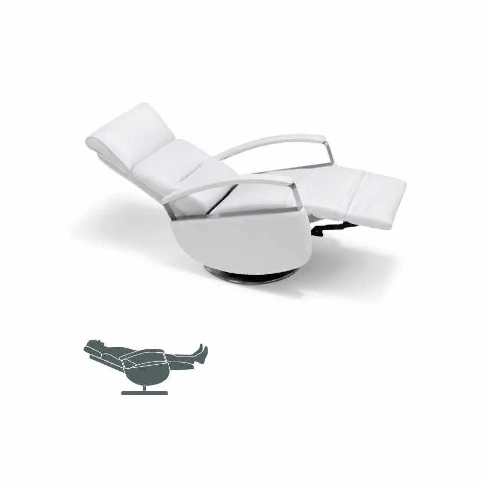Poltrona girevole a 2 motori design moderno made in Italy Cassia