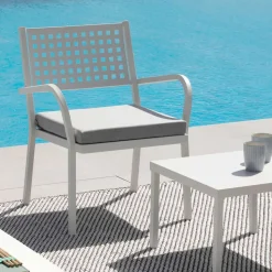 Poltrona Impilabile da Giardino in Acciaio Made in Italy 2 Pezzi – Aberdeen