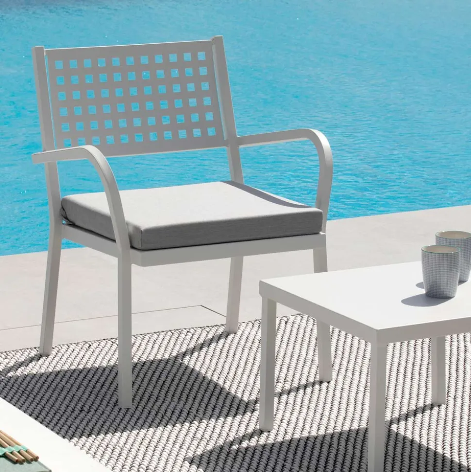 Poltrona Impilabile da Giardino in Acciaio Made in Italy 2 Pezzi – Aberdeen