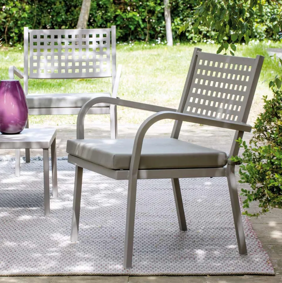 Poltrona Impilabile da Giardino in Acciaio Made in Italy 2 Pezzi – Aberdeen