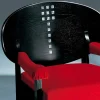 Poltrona in Frassino Tinto Nero con Rivestimento in Cotone Made in Italy - Peleo