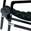 Poltrona Moderna in Legno Laccato Nero Lucido e Pelle Made in Italy - Conga