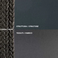 Poltrona Outdoor in Acciaio Zincato e Corda con Cuscini Made in Italy – Helga