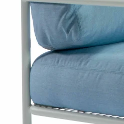Poltrona per Esterno con Braccioli in Tessuto e Metallo Made in Italy - Cola