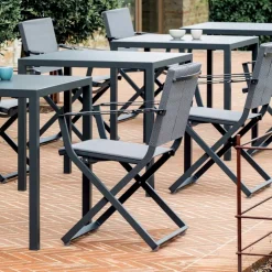 Poltrona Pieghevole Outdoor in Alluminio Corda e Texplast Made in Italy – Ubbe