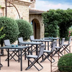 Poltrona Pieghevole Outdoor in Alluminio Corda e Texplast Made in Italy – Ubbe