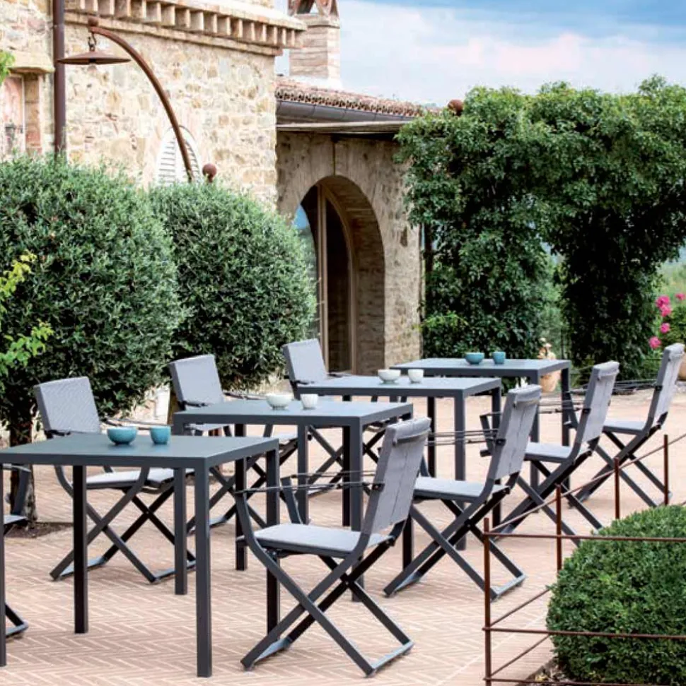 Poltrona Pieghevole Outdoor in Alluminio Corda e Texplast Made in Italy – Ubbe
