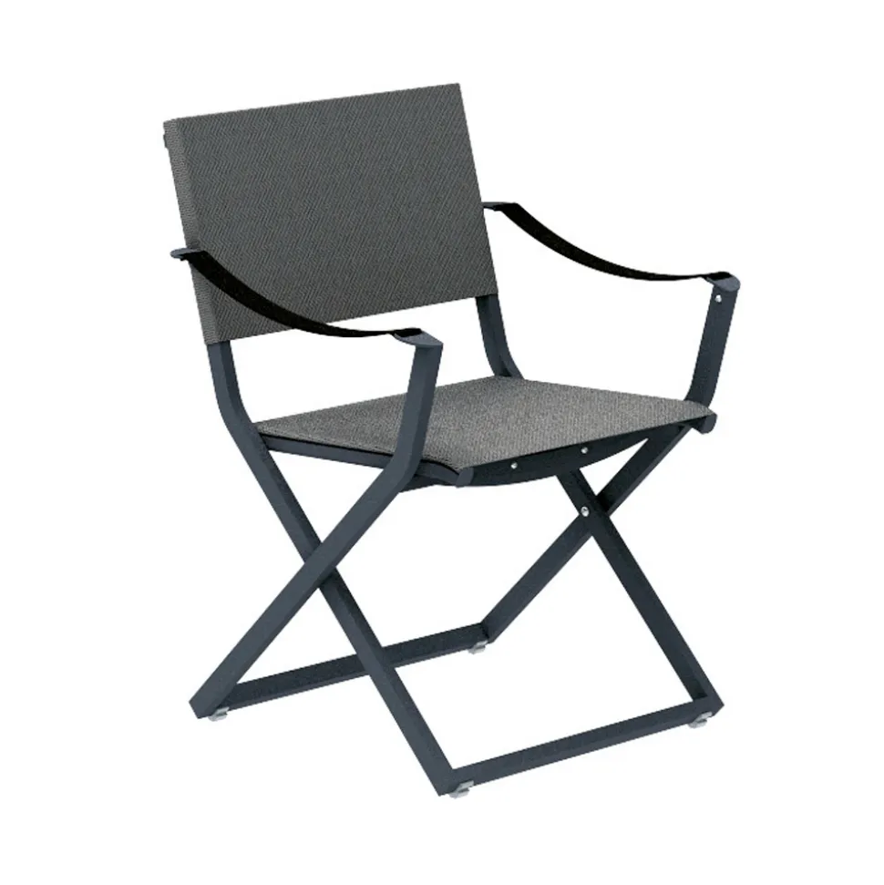 Poltrona Pieghevole Outdoor in Alluminio Corda e Texplast Made in Italy – Ubbe