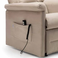 Poltrona Reclinabile Lift Relax a 2 Motori con Ruote, Made in Italy - Isabelle