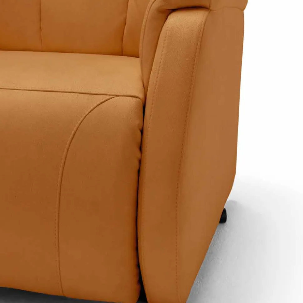 Poltrona relax alzapersona a 2 motori di design Rosa, made in Italy