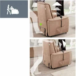 Poltrona relax alzapersona a 1 motore Via Verona, realizzata in Italia
