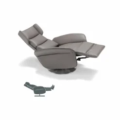 Poltrona relax girevole motorizzata 2 motori design made in Italy Bao