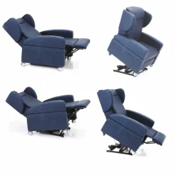 Poltrona relax ortopedica 4 motori made in Italy Giglio,design moderno