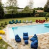 Poltrona Sacco per il Giardino in Tessuto Outdoor Color Grigio Tortora - Maestrale