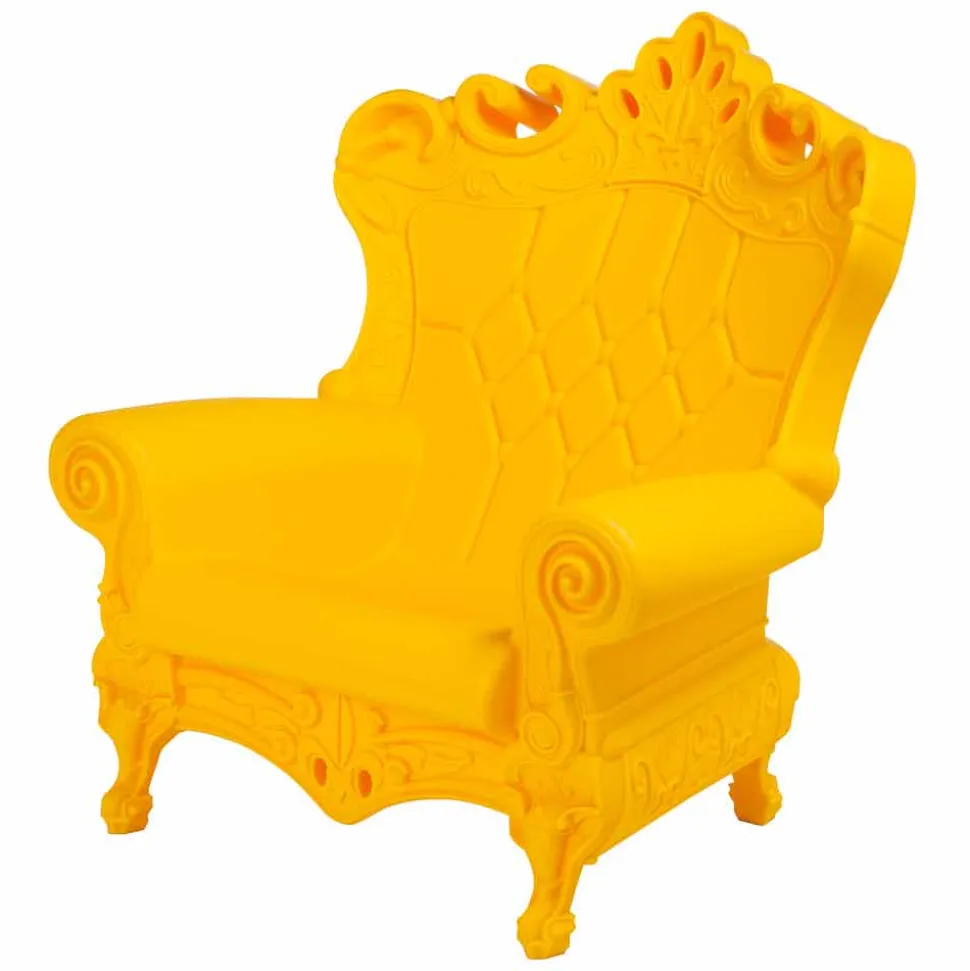 Poltrona stile barocco-moderno colorata Slide Queen Of Love,made Italy