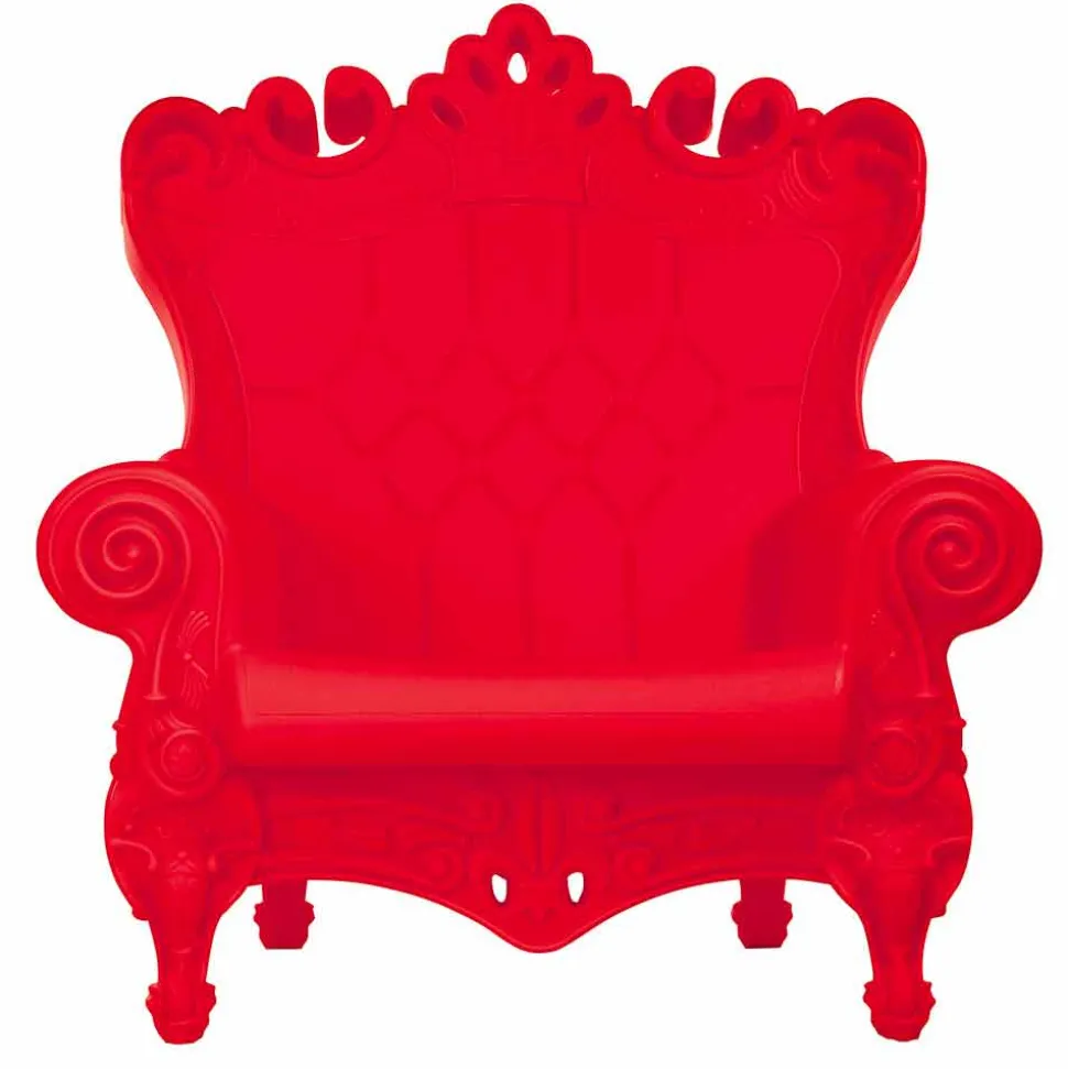 Poltrona stile barocco-moderno colorata Slide Queen Of Love,made Italy