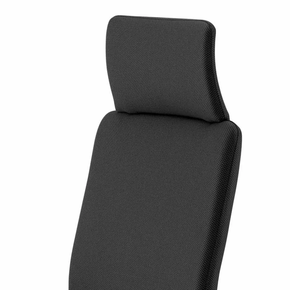 Poltrona Ufficio Design Ergonomica Girevole con Braccioli e Poggiatesta - Romolo