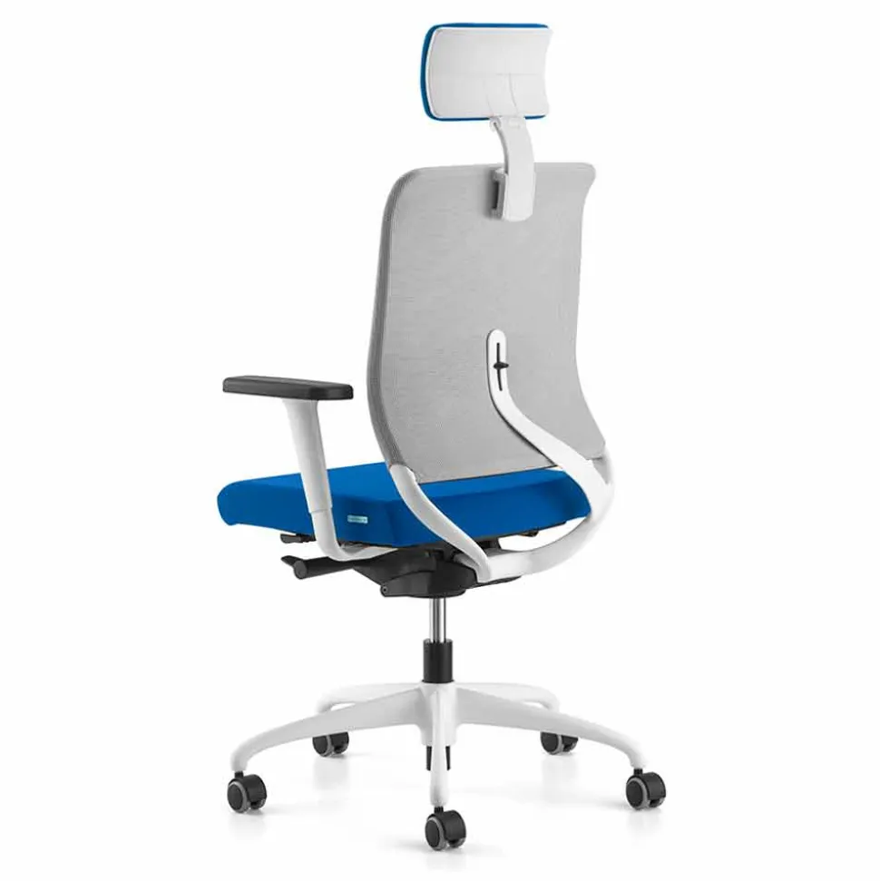 Poltrona Ufficio Ecologica Design Ergonomico Girevole con Poggiatesta - Meliva