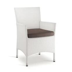 Poltroncina da Esterno Impilabile in Alluminio Rivestita Wicker - Bruma
