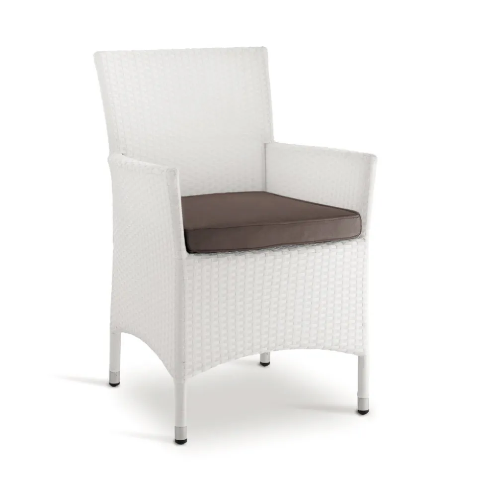 Poltroncina da Esterno Impilabile in Alluminio Rivestita Wicker - Bruma