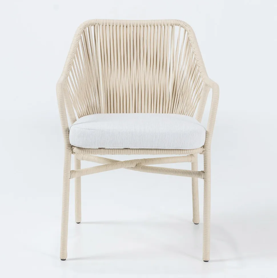 Poltroncina da Giardino in Alluminio e Intreccio in Corda - Asteria