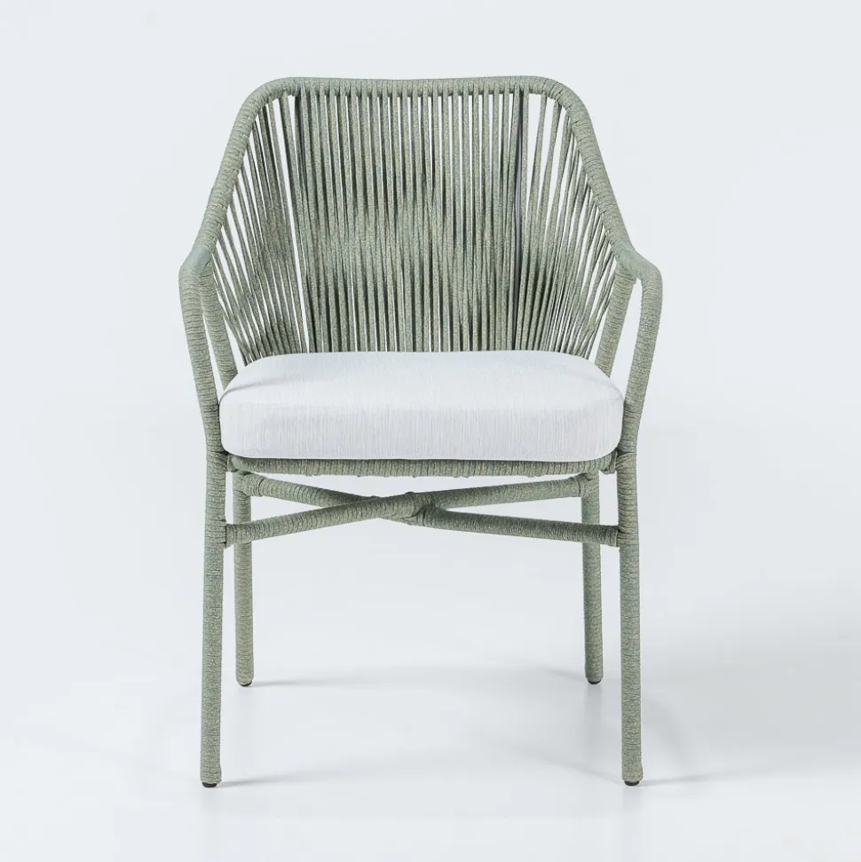 Poltroncina da Giardino in Alluminio e Intreccio in Corda - Asteria