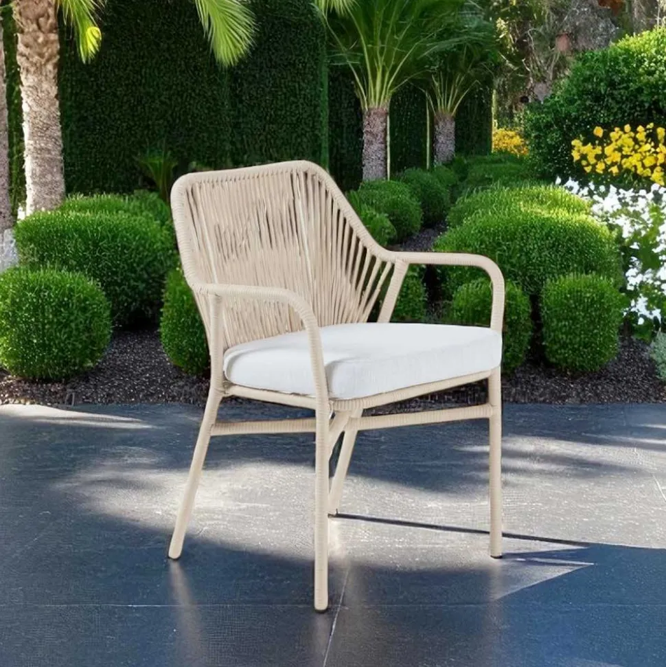 Poltroncina da Giardino in Alluminio e Intreccio in Corda - Asteria